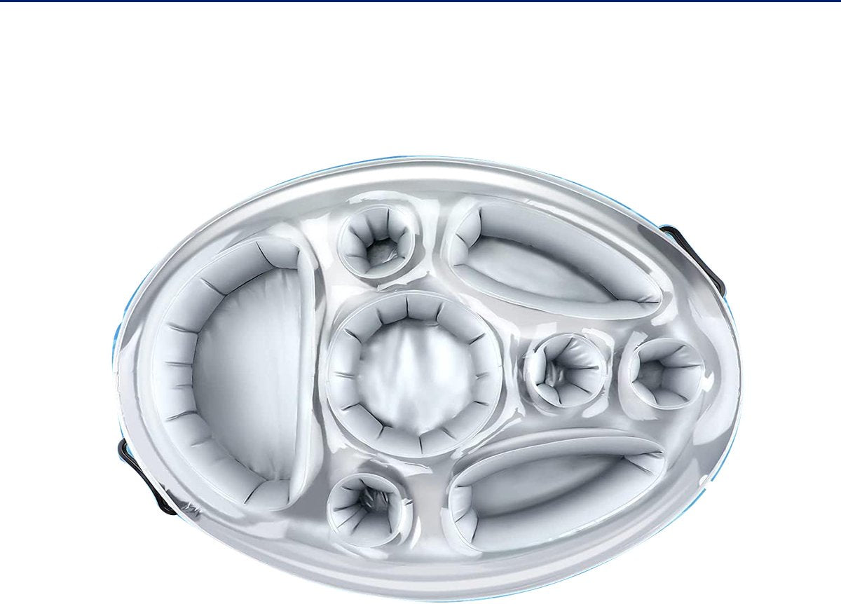 Inflatable pool party floats - Floating pool cup holder - Pool accessories - Silver