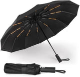 Folding umbrella, safety umbrella, windproof, pocket umbrella, automatic open and close, 105 cm, golf umbrella, 12 reinforced fiberglass ribs, 210T nylon umbrella, travel umbrella with UV protection