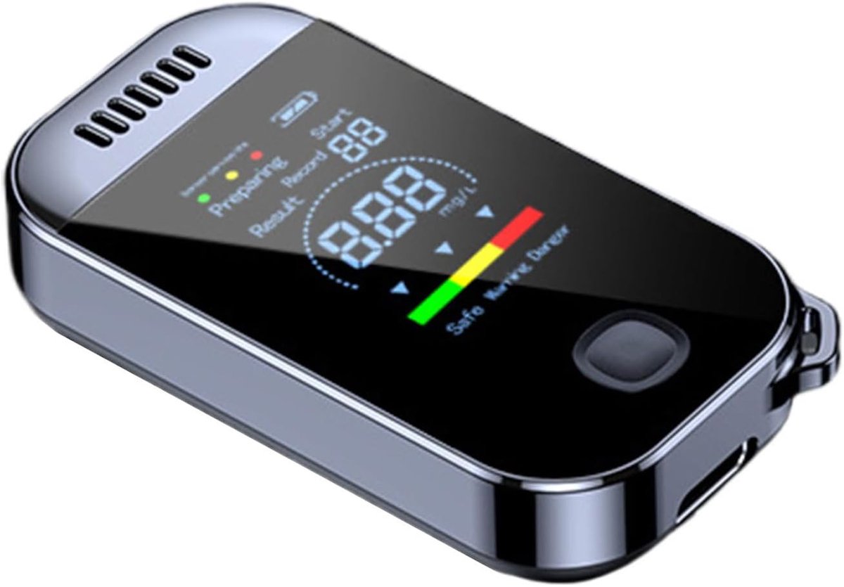 Breathalyzer with screen, portable, contactless, high accuracy, Perfect for safety checks in case of driving under the influence (DUI) and apartment parties.