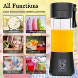Blender - Mini blender - Smoothie maker - Rechargeable mini blender - Portable blender - Citrus press - Black