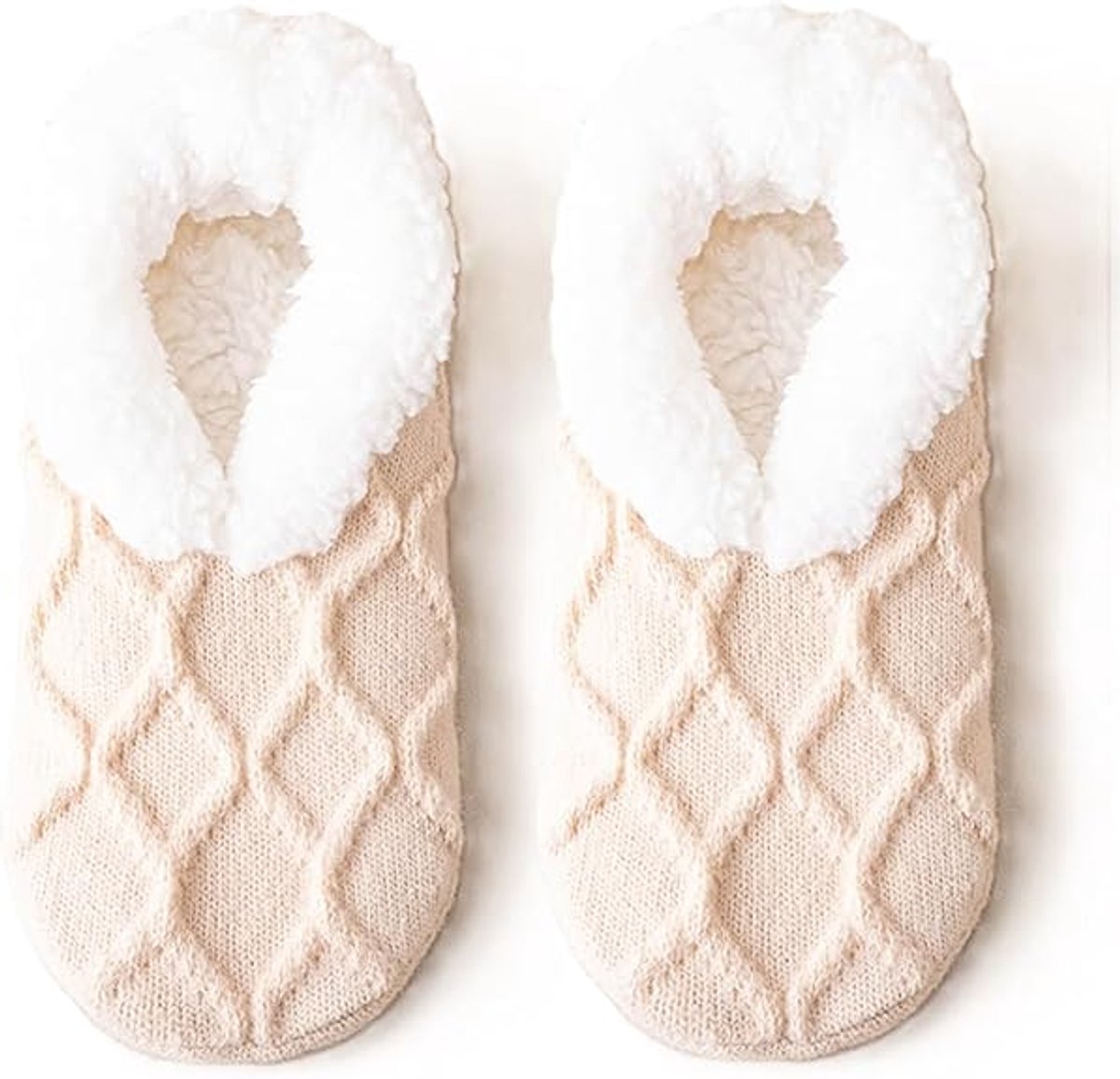 Socks - Warm socks - Indoor socks - Women's slippers - Warm winter socks - Fleece socks - Comfortable - Winter warmth - Ultra-comfortable women's indoor slippers - One size fits all - Apricot