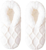 Socks - Warm socks - Indoor socks - Women's slipper socks - Warm winter socks - Fleece socks - Comfortable - Winter warmth - Ultra-comfortable women's indoor slippers - One size fits all - White