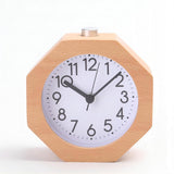Wekker Wooden Alarm Clock, No Ticking, Silent, with Arabic Numerals, Backlit, Snooze Function, Battery Operated, for the Bedroom