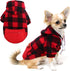 Dog Coat - Plaid Sweater - Warm Dog Coat - Zippered Pockets - Soft Brushed Fleece Hoodie - Winter Coat for Small Dogs - Perfect from Sizes S to 3XL - Warm Dog Clothes - Dog Outerwear