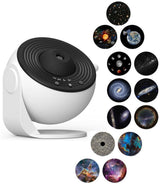 360° Starry Sky Night Projector with Solar System, Moon, Nebula, Galaxy, and Astronaut - Projector for Children and Adults - Mood Light - Bedroom Mood Light - Star Projector - Galaxy Projector - Starry Sky - White