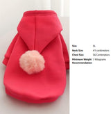 Dog Coat - Cute Fruit Pattern Coat - Warm Dog Coat - Hooded Sweatshirt - Fleece Dog Clothes - Perfect for French Bulldog - Chihuahua - Rose Red - XL - Party Decoration