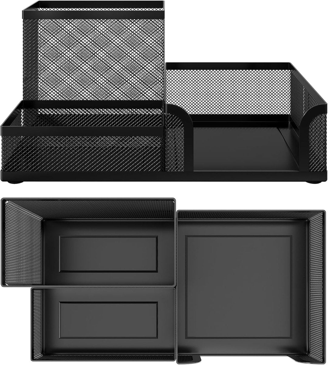Pencil holder - Office accessories - Desk organizer - Pencil holder - Mesh - Metal - Desk - Desk organizer - Black