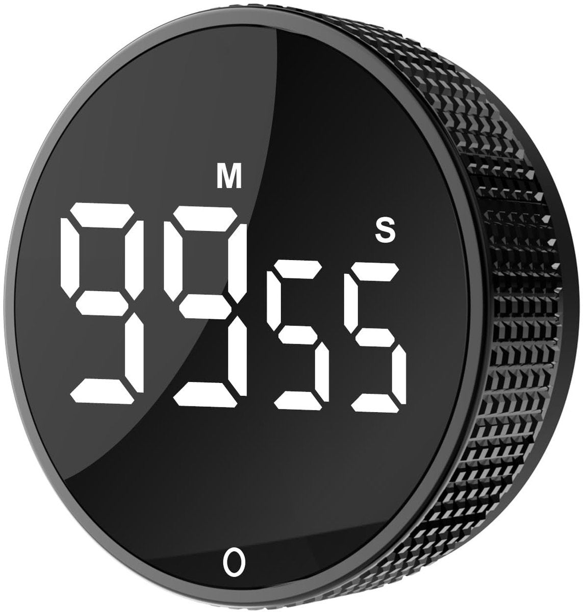 Digital Timer - Digital Kitchen Timer - Smart Timer - LED Display - Magnetic - 360° Rotation - BBQ Alarm Clock - Silver