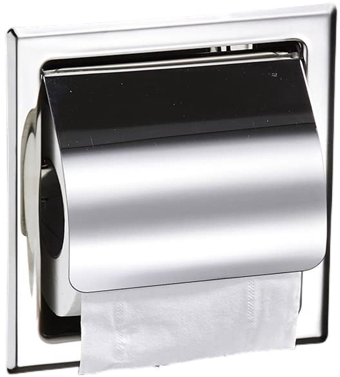 Toilet paper holder - Integrated toilet paper holder - Silver toilet paper holder - Toilet paper holder - Toilet paper holder - Stainless steel - For bathroom - Toilet paper holder