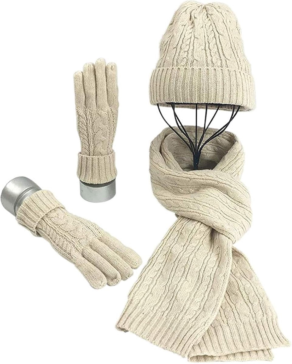 Women's Winter Hat and Scarf - Ski Hat - Gloves - Warm Winter Hat - Snowboard, Skate, Riding - Windproof and Warm - Soft and Comfortable - Warm Fleece Lining - Neck Warmer