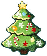 Rugs - Christmas Kitchen Rugs - Snowman and Gingerbread Man Rugs - Christmas Tree Bath Mats - Non-Slip Doormats - Winter Rugs - Perfect for the Bathroom - Home Decor - Party Decorations - Christmas