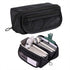 Pencil case - Pencil case for boys and girls - 20x8.5x8.5 cm - Canvas - Linen - Large capacity - School pencil case - black