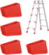 4 rubber stuks on ladders - ladders of rubber - Rubber on ladders - Rubber on ladders mat - Ladderdoppen - Red - Ladderstabilisatoren, antislip vervangende voetafdekkingen voor thuis- en industriële ladders