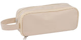 Pencil case - Large capacity - Suitable for boys and girls - Waterproof - Expandable - Toiletry bag - Cosmetic and office supply bag - Off-white