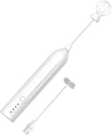 Electric milk frother, manual, rechargeable, mini whisk, USB rechargeable, 3 speeds, for lattes, cappuccinos, coffee, cream, hot chocolate, eggs, etc.