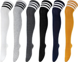 Socks - Women's Knee-High Socks - High Knee-High Socks - Sexy Socks - Women's Knee-High Socks - Stockings - Leg Warmers - Casual Outfit - Role Play - 6 Pairs