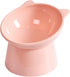 Cat bowl - Non-slip feeder - Tilting bowl - Anti-vomiting - Angled design - Blue - Perfect for cats - Indoor use - Pet accessories - Pink