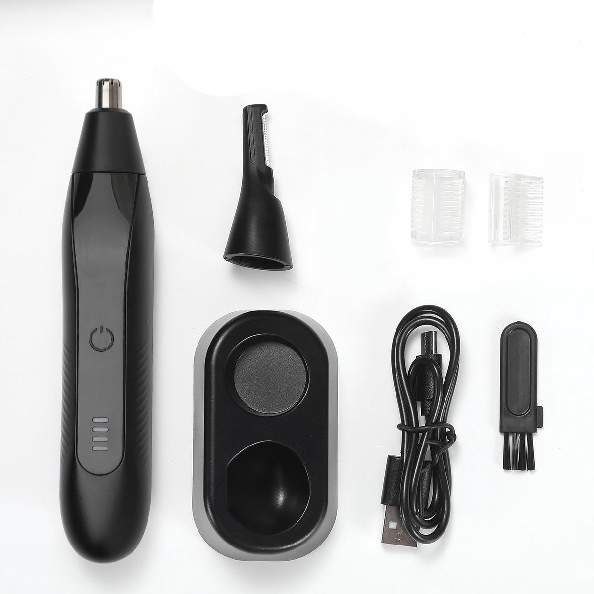 2-in-1 Nose Trimmer - Nose Trimmer - Eyebrow Trimmer - Men's - Women's - Nose Trimmer - Washable - USB Rechargeable - Black