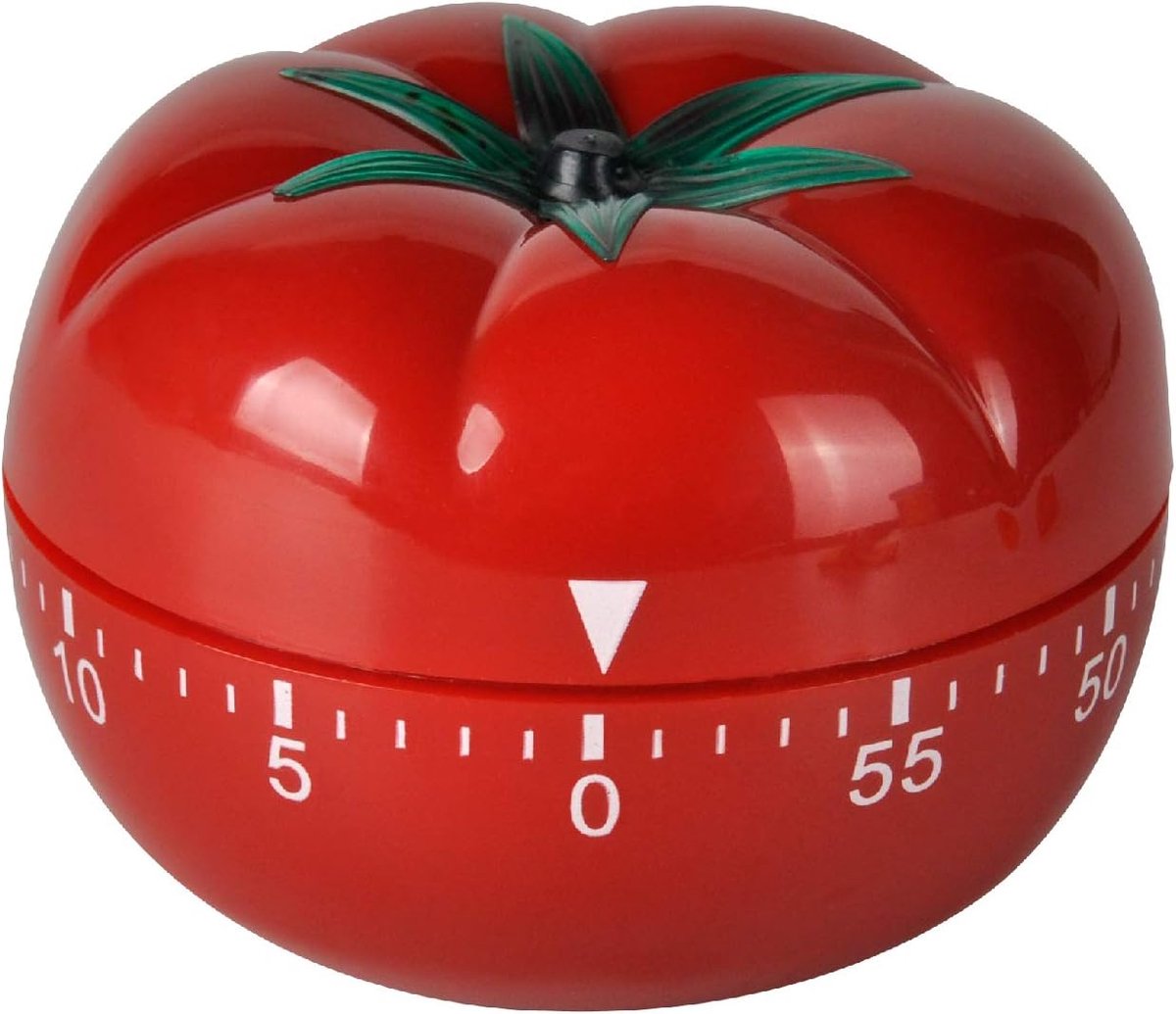 Mechanical Kitchen Timer with Tomato-Shaped Countdown
