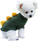 Dog Coat - Dog Sweater - Sweaters for Small Dogs - Dog Sweater - Cute Dinosaur Sweater - Soft and Comfortable Winter Clothes - Warm Knit Cat Sweater - Perfect for Christmas - Puppy Shirts - Christmas - Size XL
