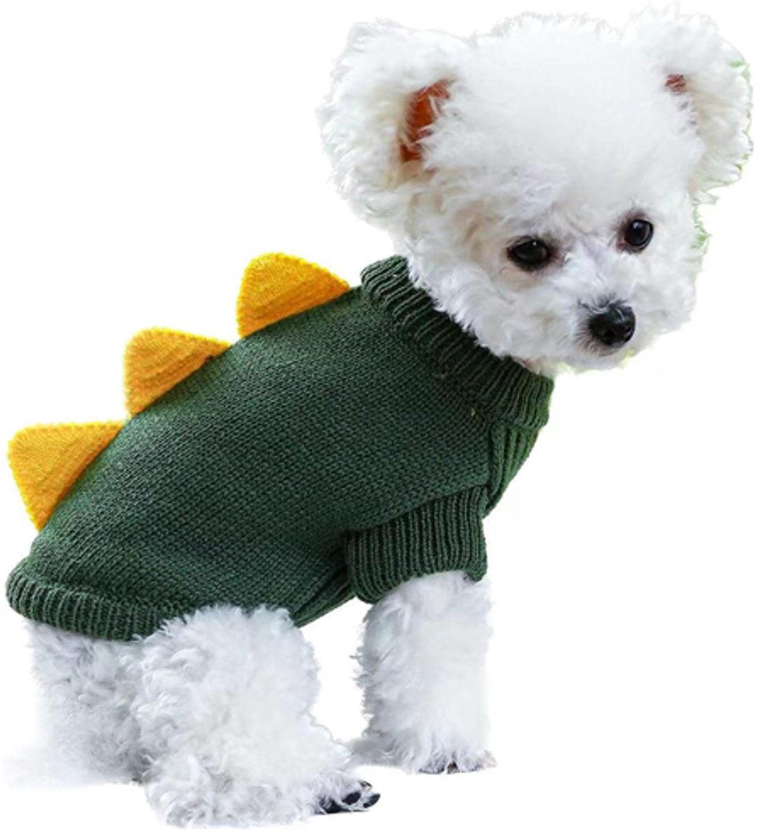 Dog Coat - Dog Sweater - Sweaters for Small Dogs - Dog Sweater - Cute Dinosaur Sweater - Soft and Comfortable Winter Clothes - Warm Knit Cat Sweater - Perfect for Christmas - Puppy Shirts - Christmas - Size M
