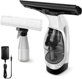 Windshield wiper - window cleaner - window squeegee - window cleaner - cordless window vacuum cleaner - water tank, spray bottle with microfiber cover - cordless window cleaner for all smooth surfaces, windows, mirrors, shower screens