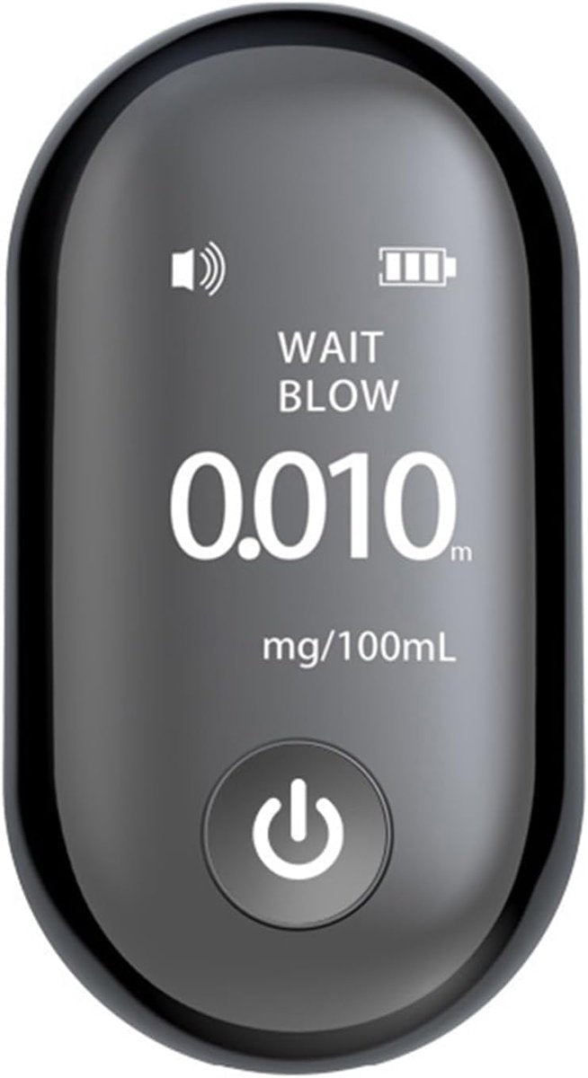 Breathalyzer - Rechargeable breathalyzer - Digital breathalyzer - Digital breathalyzer without mouthpiece - Breathalyzer with detector - Alarm with LED display - Breathalyzer for the Netherlands and Belgium