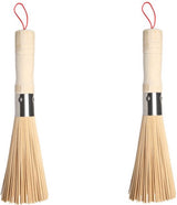 2 pieces - Natural bamboo scouring brush - Bamboo kitchen brush - Cleaning brush - Household dish brush - for cleaning dishes, cast iron pots, pans, vegetables and the sink.