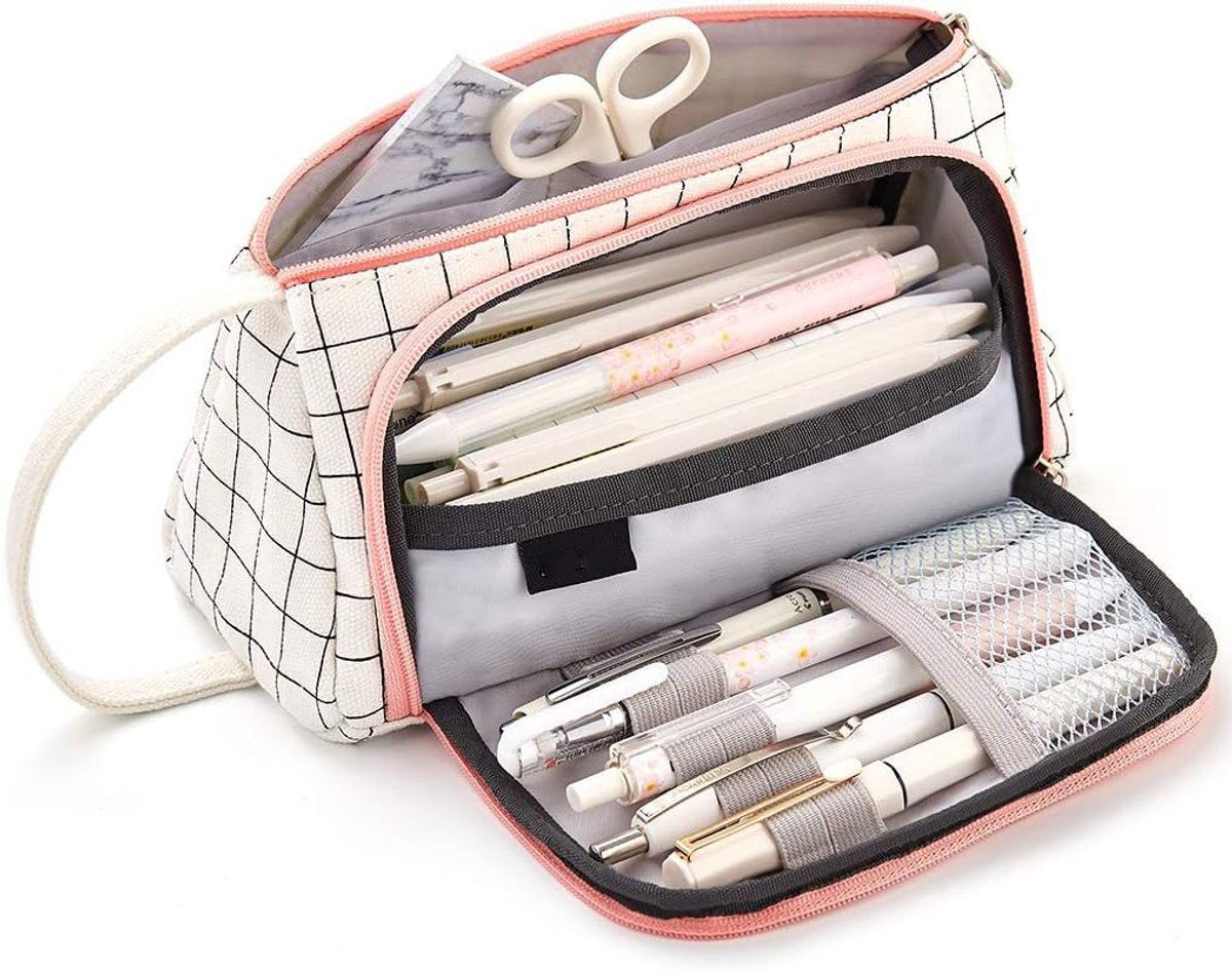 Pencil case - Pencil case for boys - Pencil cases for girls - Pencil case for school - Large pencil case - High-capacity pencil case - Pencil case - Certified - For high school, university, office, student - Gift for girls