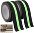 Anti-slip adhesive tape - 2 rolls - Safety tape - Stair tape - Anti-slip tape - For stepladders, ladders, and outdoor use - Glows in the dark - Black - 5 cm x 5 m