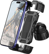 Bicycle phone mount - Motorcycle phone mount - Phone holder - Bicycle phone mount - Motorcycle phone mount - Adjustable - Universal - Handlebar - Black - Compatible with 4.7 to 6.8 inch phones