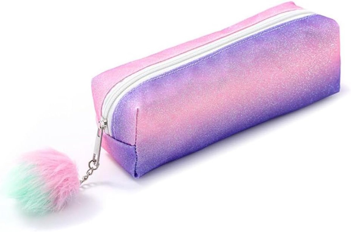 Pencil case - Pencil case for boys - Pencil case for girls - School pencil cases - School supplies - Large capacity rainbow glitter pencil case - Student desk storage box