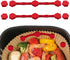 2 pcs Airfryer Silicone Magnetic Loops - Parchment Paper and Disposable Liners - Airfryer Silicone Magnetic Strips - Ideal for Airfryer Accessories - Prevents the paper from burning on contact with the heating element - Red