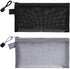 2pcs Transparent pencil case with zipper (21 x 11.5 cm) - Waterproof - For Girls and Boys