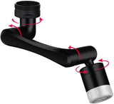 1440° Rotating Faucet - Faucet - Faucet Fitting - Faucet Head - Stainless Steel - Aerator - Rotating - Extension - Water Saving - Kitchen Faucet - Bathroom Faucet - Swivel - Dishwasher - Black