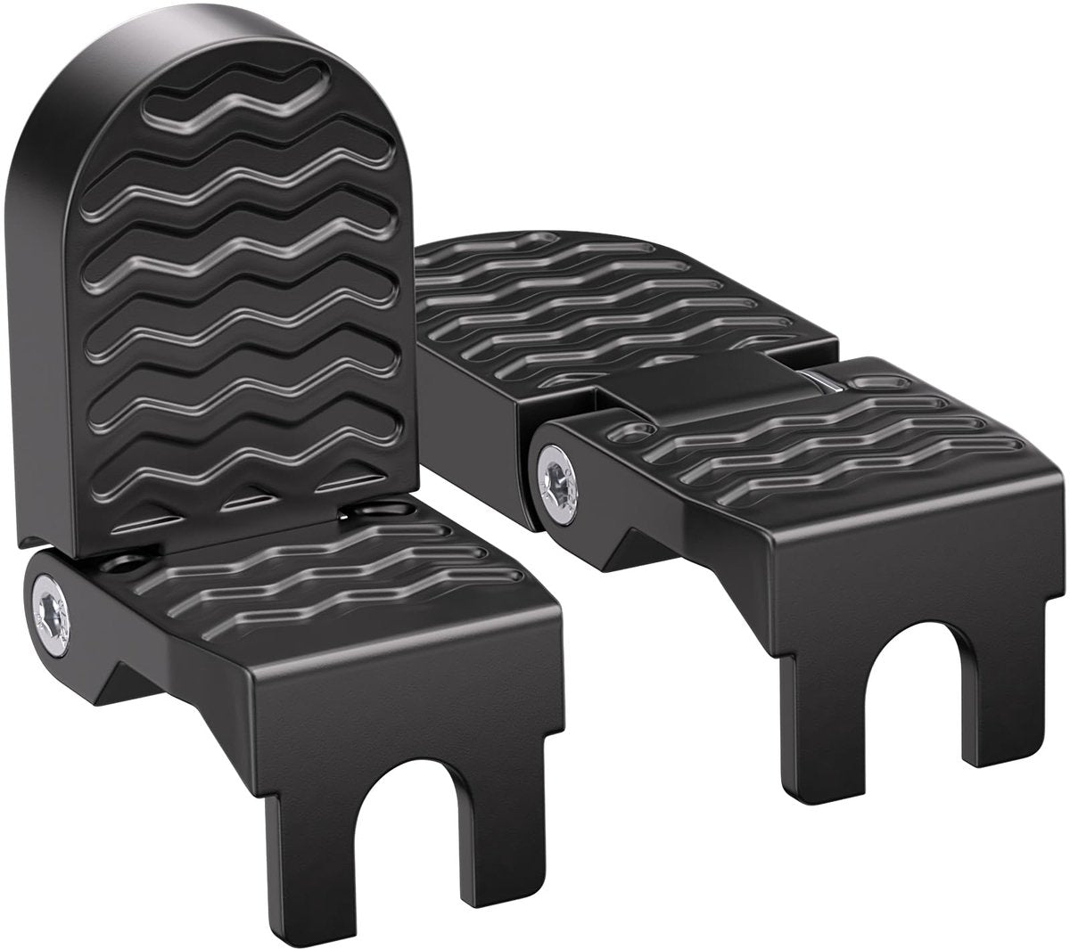 Rear bicycle pedals - Bicycle pedals - pedal - aluminum bicycle pedals - non-slip electric bicycle pedals - folding pedals - for electric bikes, mountain bikes, folding bikes - 15 mm U-slot - black