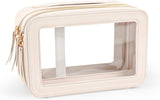 Men's toiletry bag - Women's toiletry bag - Toiletry bag - Transparent makeup bag - Travel toiletry bag - Small transparent makeup bag - Storage bag - Off-white