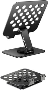 Universal tablet stand - Adjustable elasticity - Foldable at multiple angles (Black)