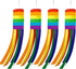 Decorative Rainbow Windproof Sleeve - 40-inch Rainbow Windproof Sleeve Flag - Pack of 4 - Striped Rainbow Windproof Sleeve Flag Gay Pride Outdoor Decoration LGBT Event Decoration Banner