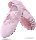 Women's Ballet Shoes – Ballet Shoes for Girls – Purple-Pink – Soft PU Leather Dance Shoes with Non-Slip Sole – Suitable for Ballet, Yoga & Home Use – For 4 UK