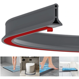 2m Self-Adhesive Shower Strip, 4cm High Waterproof Rubber Strip for Bathroom and Kitchen, Shower Threshold / Water Barrier Gray