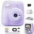 48MP Kids Digital Camera with Instant Print, 1080p FHD, 10x Zoom, 32GB Memory Card, 3-inch Screen, Purple