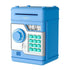 Electronic Piggy Bank for Kids with Fingerprint Opening, Password Protection, Automatic Saving Function, Mini Cabinet, Blue