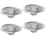 4-Pack Stainless Steel Sink Strainers, Compatible with Most Bathtubs and Showers, 3.5 inches