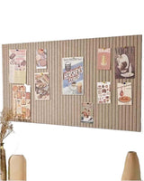 Self-adhesive photo board, decorative felt and cork wall panel for photos and messages, acoustic panels bulletin board for home and office, Deep Camel