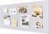 Silver-gray self-adhesive photo board, decorative felt and cork wall panel for photos and messages, acoustic panels bulletin board for home and office