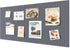 Self-adhesive photo board, decorative felt and cork wall panel for photos and messages, acoustic panels bulletin board for home and office, Moonlight Gray