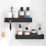 2-Pack Stainless Steel Shower Shelf, Drill-Free Bathroom Storage for Shampoo, 12x4x6 Inches