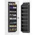 12 Pairs Wall Mounted Shoe Rack with Hooks, Shoe Hanger Storage for Door, 24 x 12 x 4 inches, Black