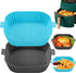 2-Pack Airfryer Silicone Basket, Non-Stick Reusable Easy to Clean, Compatible with Philips, Gray